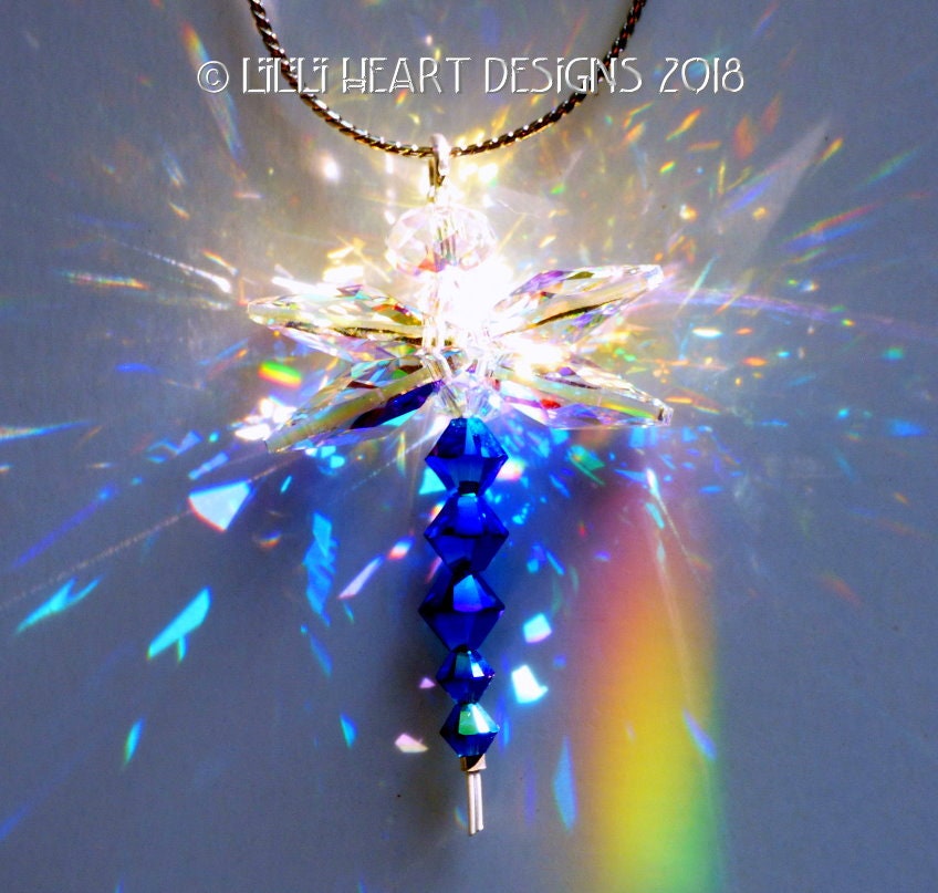 スワロフスキークリスタルサンキャッチャー 2X AB インディゴブルー My