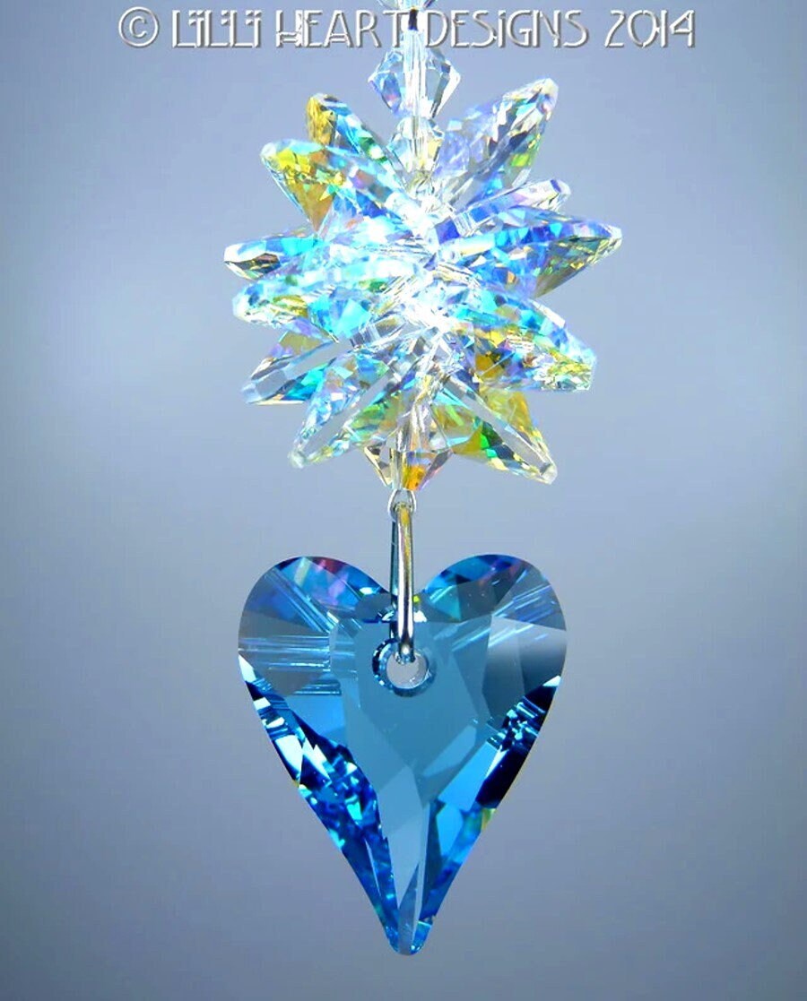 Swarovsk AURORA 27mm Christmas Colors WILD HEART SUN CATCHER Lilli Heart Designs Swarovsk AURORA 27mm Christmas Colors WILD HEART SUN CATCHER Lilli Heart Designs
