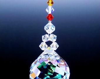 スワロフスキークリスタルサンキャッチャー 30mmボール カーチャーム