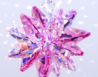 スワロフスキークリスタルサンキャッチャー 廃盤 ライトローズと