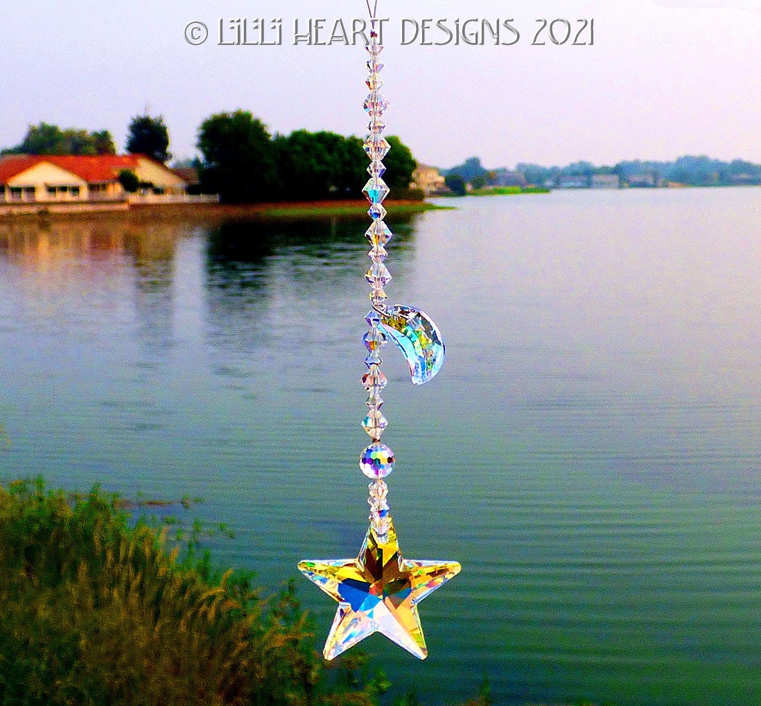Swarovski Crystal Suncatcher 40mm LARGE Logo Strass Aurora