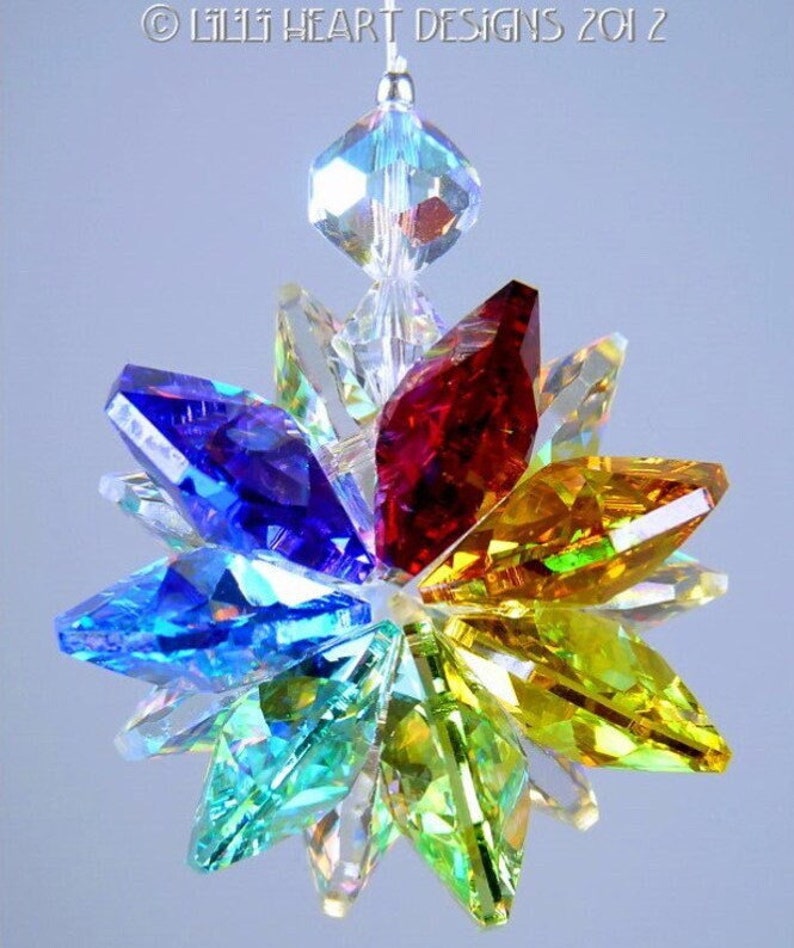 Swarovski Crystal Suncatcher Chakra and Aurora Borealis Etsy