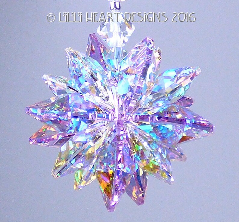 Swarovski Crystal Suncatcher Rare Aurora Borealis Violet MINI Etsy