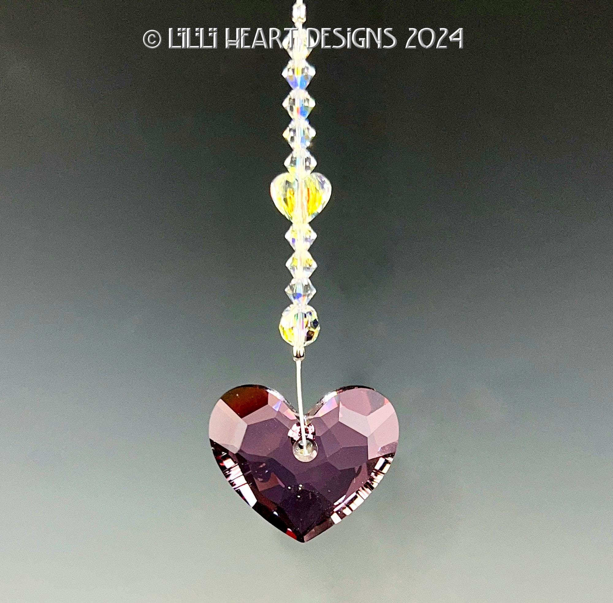 トゥルーリーインラブハート36ミリ✩レッドSWAROVSKIサンキャッチャー スワロフスキークリスタル TRULY IN LOVE ハートサンキャッチャー