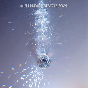 NEW Swarovski Crystal Suncatcher BEST 30mm Faceted Ball with Clear Stacked Octagons Rainbow Maker Car Charm Designed by Lilli Heart Designs