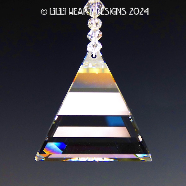 NEW Swarovski Crystal Suncatcher Very RARE FLAME 35mm Crystal Clear Vintage Car Charm Rear View Mirror Window Prism Lilli Heart Designs