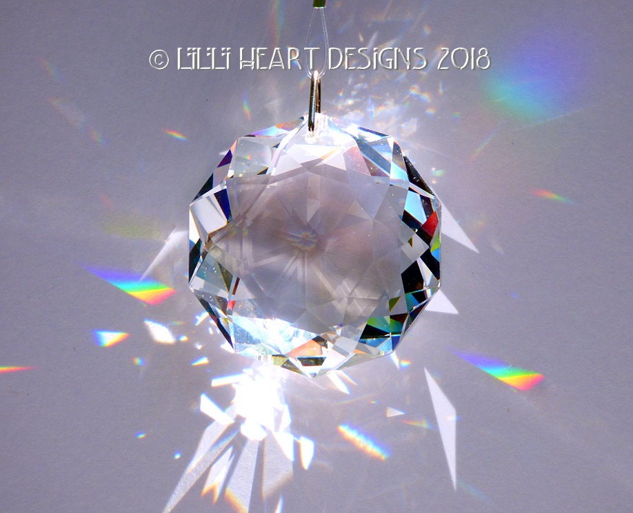 スワロフスキークリスタルクリア「ダリアの花」サンキャッチャー 38mm