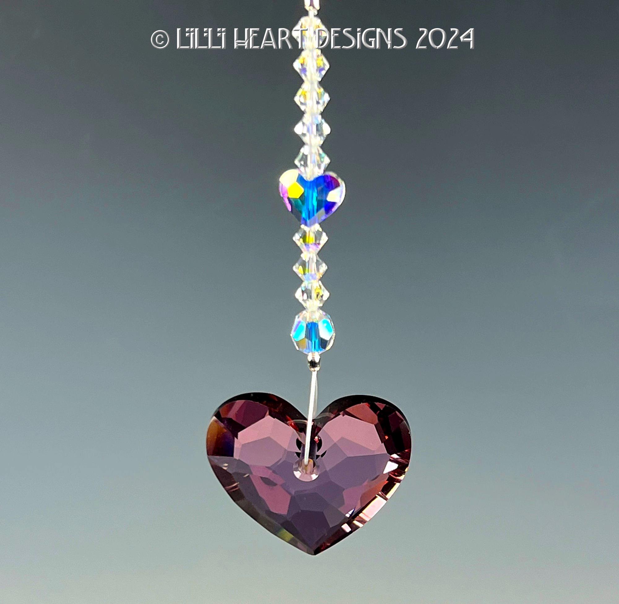 トゥルーリーインラブハート✩.*˚レッドマグマSWAROVSKIサンキャッチャー スワロフスキークリスタル TRULY IN LOVE ハートサンキャッチャー