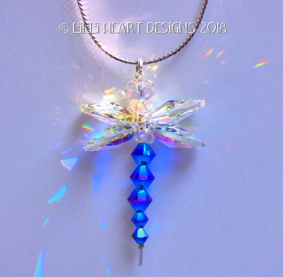 スワロフスキークリスタルサンキャッチャー 2X AB インディゴブルー My