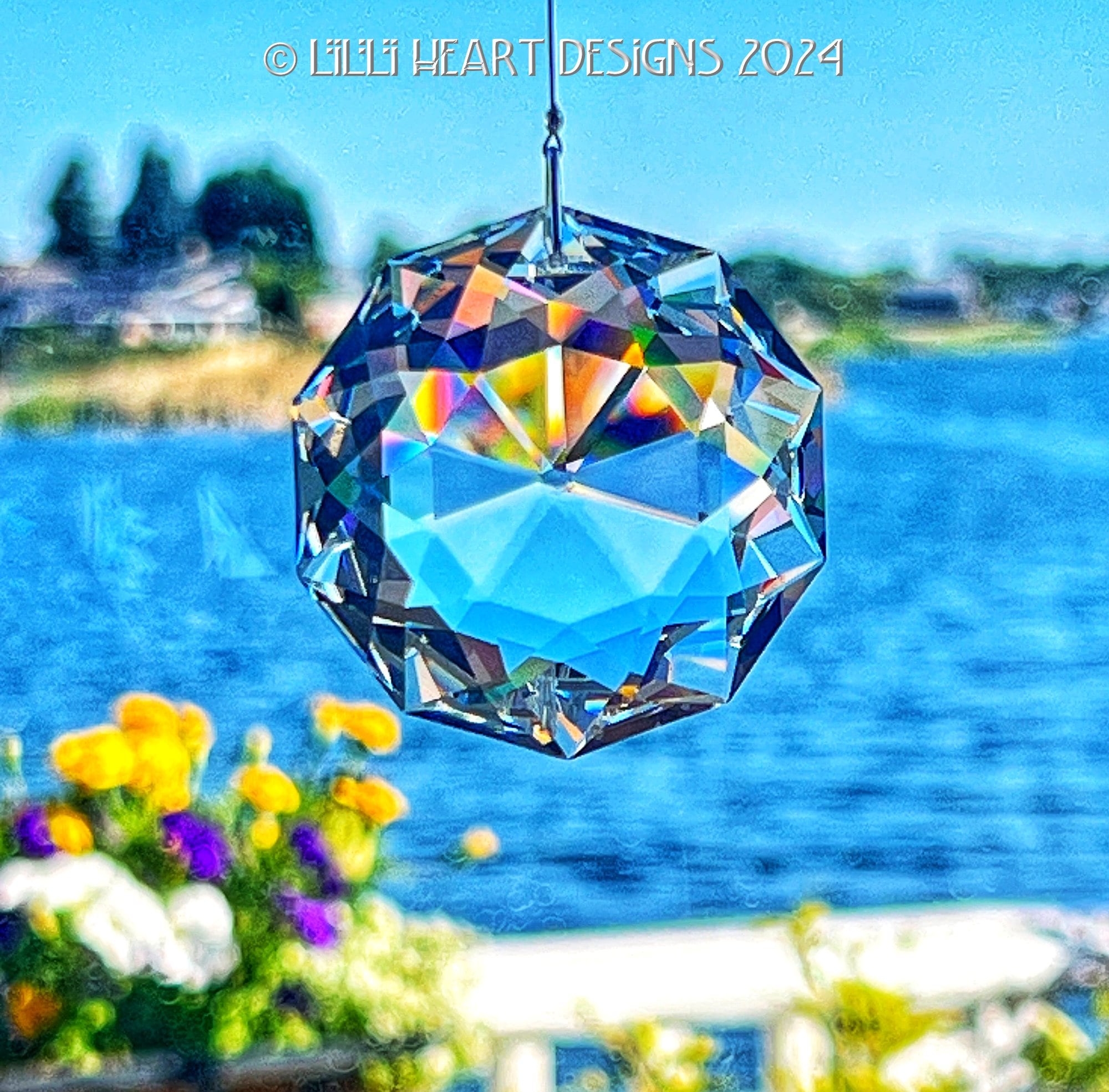 スワロフスキークリスタルクリアビッグ2' 50 mmクリア「ダリアの花