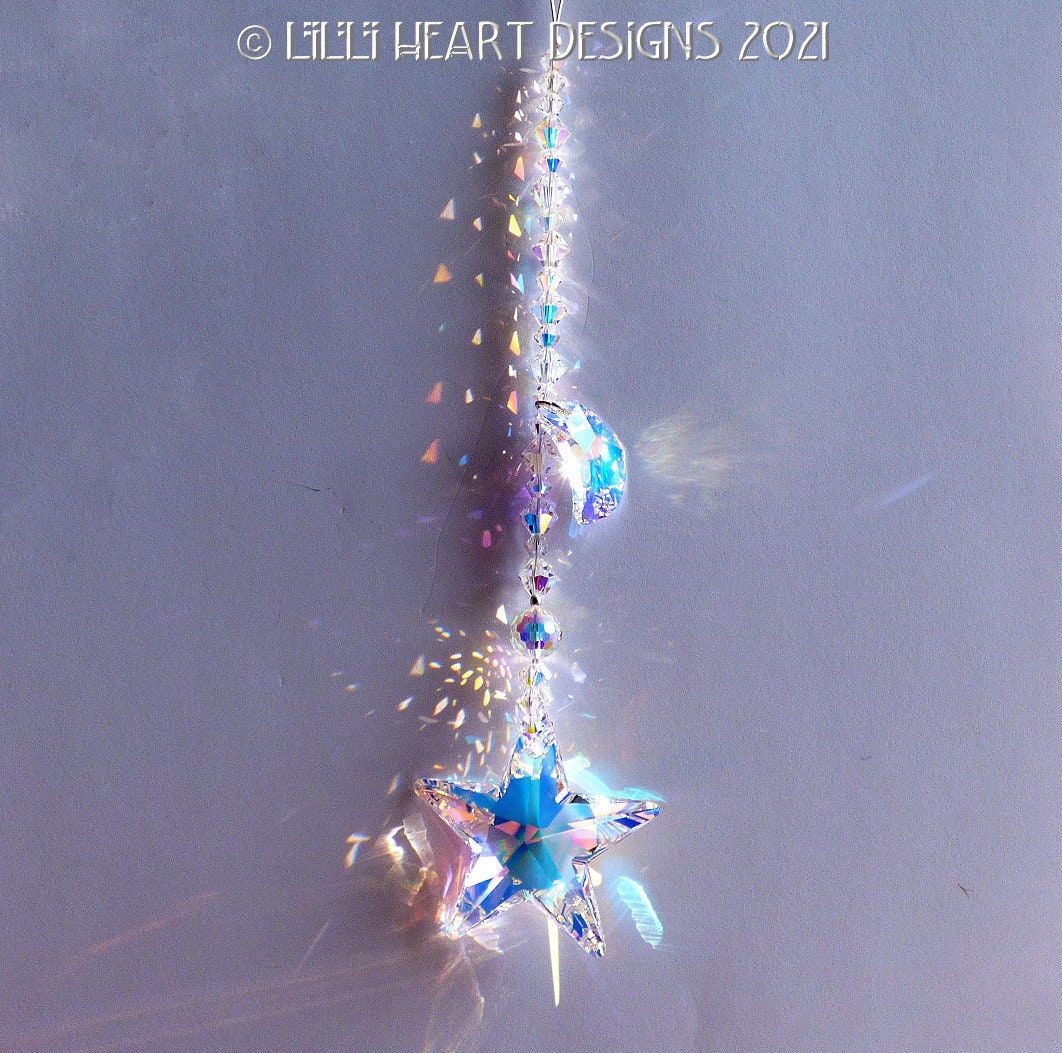 Swarovski Crystal Suncatcher 40mm LARGE Logo Strass Aurora