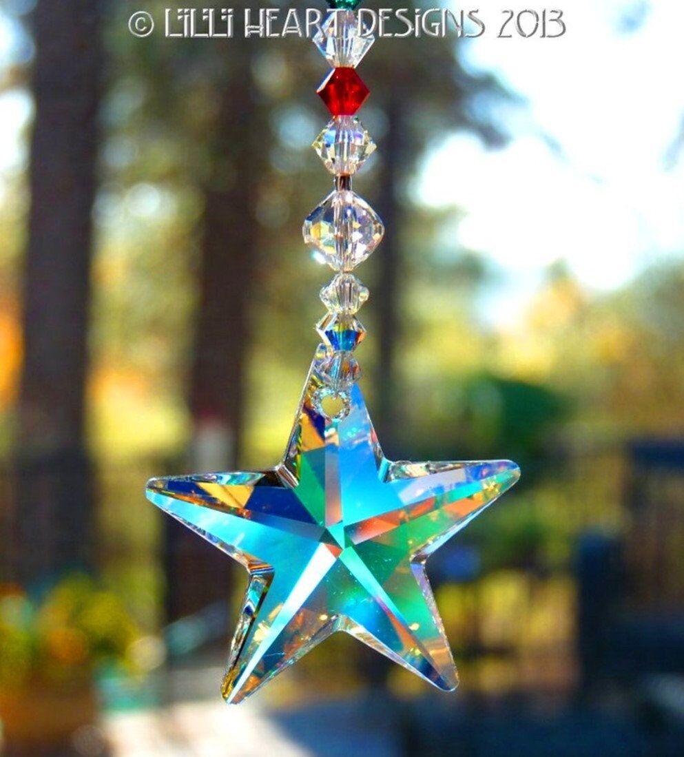 Swarovski Crystal Suncatcher or Car Charm Large Strass Logo Etched