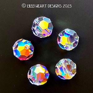Swarovski Crystal 14mm AURORA BOREALIS Rare BIG Beads 5 Count or Factory Pack of 72 for Crafters, Artists, Make Your Own Suncatcher