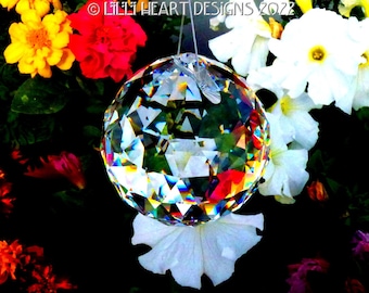 Swarovski Crystal Suncatcher BIG RETIRED 70mm BALL 8558 Strass Logo Etched Ready to Hang or Paperweight Window Rainbows Lilli Heart Designs