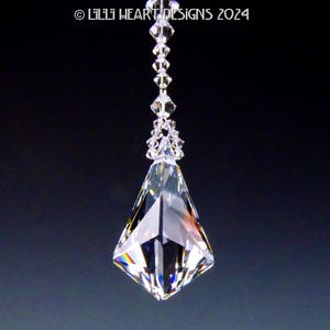 Swarovski Crystal Suncatcher Vintage VERY Rare  Hard to Find *The Vibe* Suncatcher Car Charm CLEAR Awesome Prism by Lilli Heart Designs