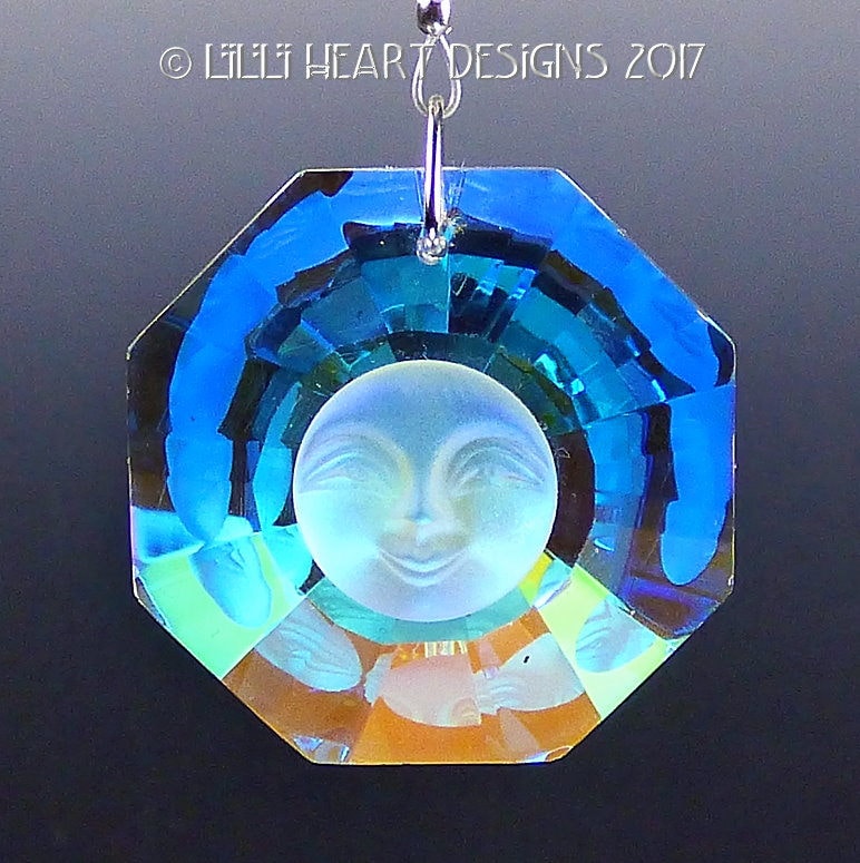 Swarovski Crystal Suncatcher Limited Edition Smiling Sun Face 30mm