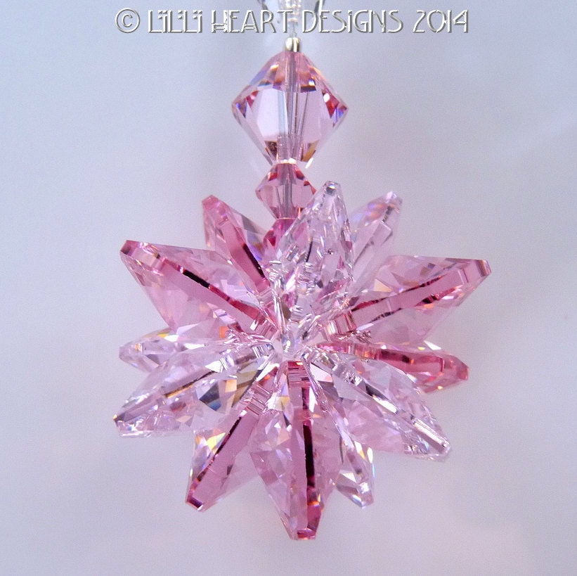 M/w Swarovski Crystal Discontinued Light Rose and Rosaline PINK