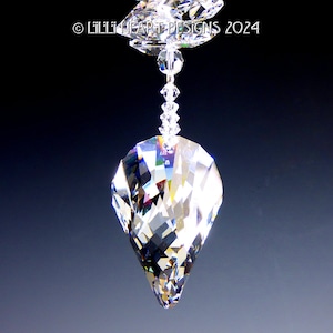 Swarovski Crystal Suncatcher VERY RARE OLOID Vintage Clear 38mm Vintage Spectacular Prism Stack of Logo Etched Octagons Lilli Heart Designs