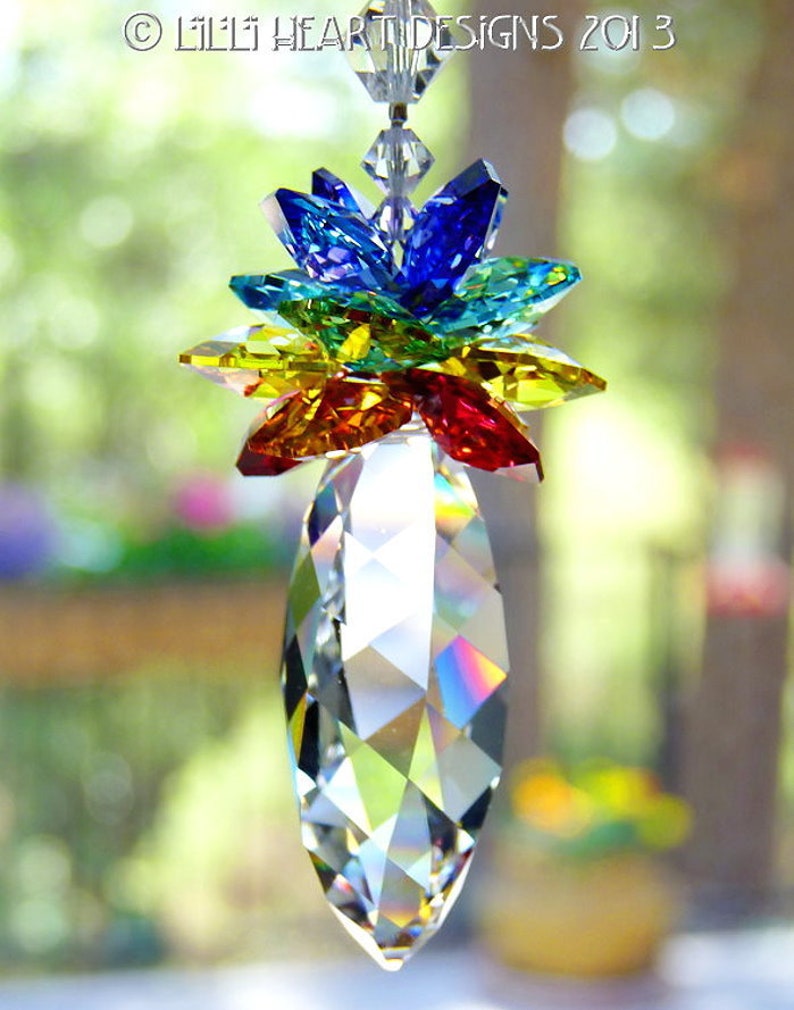Swarovski Crystal Suncatcher 50mm Spiral Twist Car Charm With Etsy