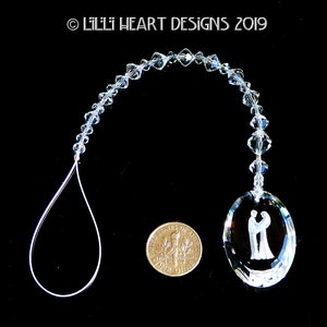 Swarovski Kristall Super RARE VINTAGE Suncatcher The Couple Verliebtes Hochzeitspaar Mann und Frau Vintage Perlen Auto Charm Lilli Herz Designs Bild 2