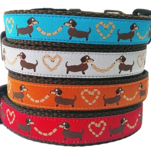 Longback Love Dog Collar / Dachshund Dog Collar / Adjustable / Dachshund Collar / Weiner Dog / Small Dog Collar / Dog Collar / Sausage image 2