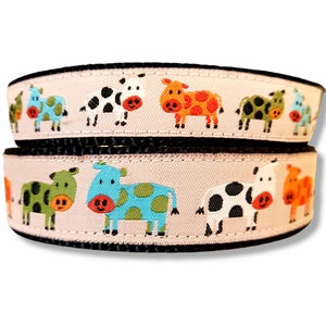 Holy Cow Dog Collar / Adjustable / Pet Accessories / Pet Lover / Dog Collar / Cow Dog Collar / Small Dog Collar / Large Dog Collar / Spots image 1