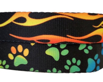 The Classics - Dog Collar / Adjsutable / Large Dog Collar / Small Dog Collar / Flames / Rainbow / Paw Print / Pride / Durable Dog Collar