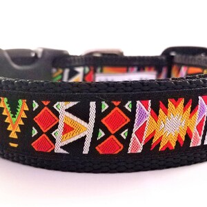 The Aztec Dog Collar / Adjustable / Geometric / modern / Maya / Xolo / Boho / Bohemian / Large Dog Collar / Dog Collars / Nomad / Primitive Bild 2