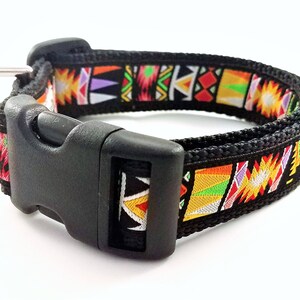 The Aztec Dog Collar / Adjustable / Geometric / modern / Maya / Xolo / Boho / Bohemian / Large Dog Collar / Dog Collars / Nomad / Primitive Bild 3