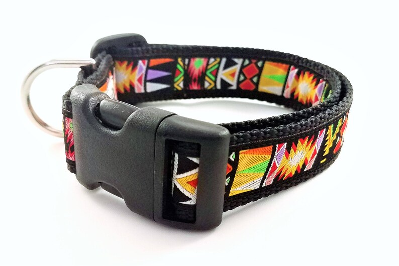 The Aztec Dog Collar / Adjustable / Geometric / modern / Maya / Xolo / Boho / Bohemian / Large Dog Collar / Dog Collars / Nomad / Primitive Bild 3