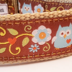 Forest Owl - Dog Collar / Pet Accessories / Handmade / Adjustable