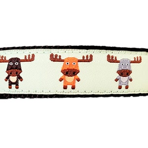 The Modern Moose Dog Collar / Handmade / Pet Accessories / Adjustable / Moose / Small Dog Collar / Large Dog Collar / Puppy Dog Collar image 3