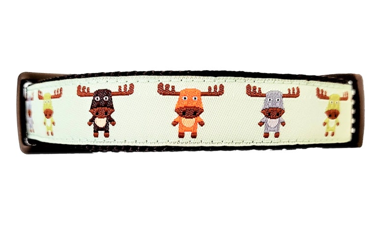 The Modern Moose Dog Collar / Handmade / Pet Accessories / Adjustable / Moose / Small Dog Collar / Large Dog Collar / Puppy Dog Collar image 3