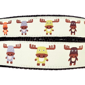 The Modern Moose Dog Collar / Handmade / Pet Accessories / Adjustable / Moose / Small Dog Collar / Large Dog Collar / Puppy Dog Collar image 1