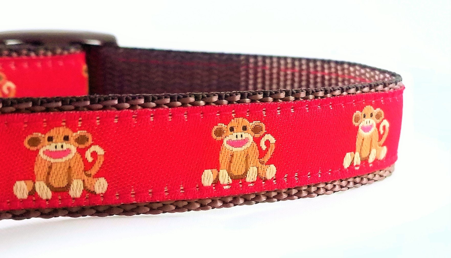 sock monkey dog collar