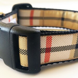 Plaid Dog Collar / Handmade / Pet Accessories / Tartan / Christmas / Large Dog Collar image 2