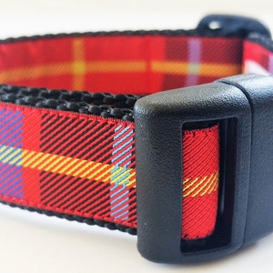 Plaid Dog Collar / Handmade / Pet Accessories / Tartan / Christmas / Large Dog Collar image 3