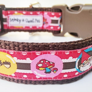 The Happy Gnome Dog Collar / Pet Accessories / Handmade / Adjustable image 2