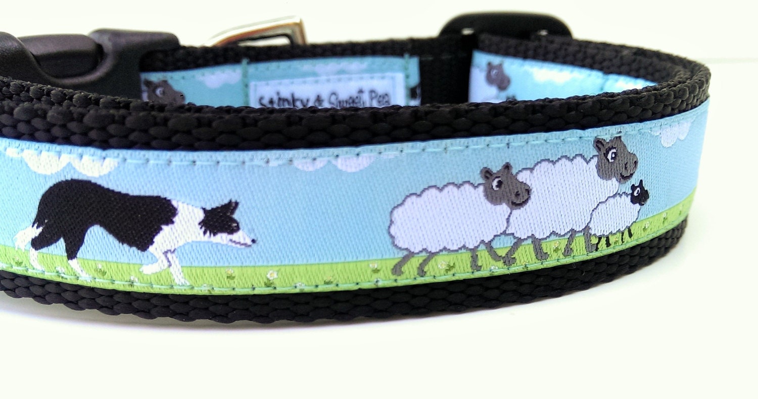 Border Collie Dog Collar / Handmade / Pet Accessories / Etsy