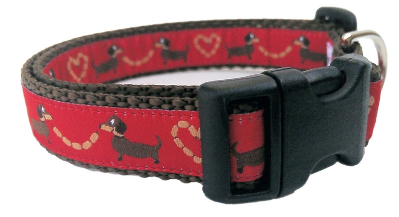 Longback Love Dog Collar / Dachshund Dog Collar / Adjustable / Dachshund Collar / Weiner Dog / Small Dog Collar / Dog Collar / Sausage image 4