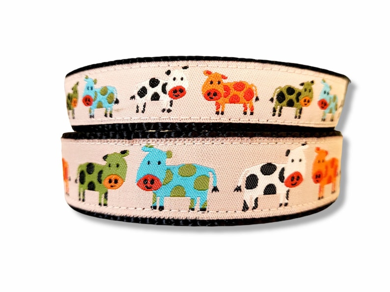 Holy Cow Dog Collar / Adjustable / Pet Accessories / Pet Lover / Dog Collar / Cow Dog Collar / Small Dog Collar / Large Dog Collar / Spots image 1