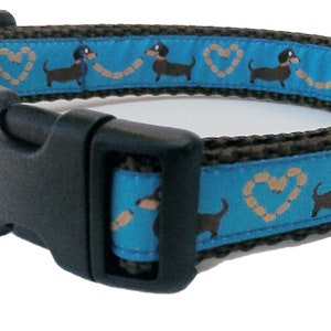 Longback Love Dog Collar / Dachshund Dog Collar / Adjustable / Dachshund Collar / Weiner Dog / Small Dog Collar / Dog Collar / Sausage image 3