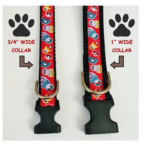 Sparrows Dog Collar / Adjustable / Large Dog Collar / Small Dog Collar / Tattoo / Flash Tattoo / Birds / Stars / Ink image 4