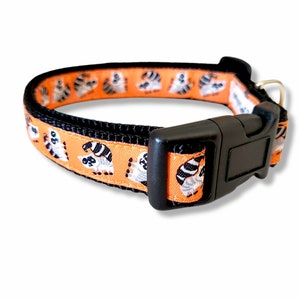 Little Trash Panda Dog Collar / Adjustable / Dog Collar / Trash Panda / Raccoon / Small Dog Collar / Woodland / Teacup / Puppy Collar image 3