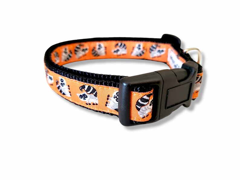 Little Trash Panda Dog Collar / Adjustable / Dog Collar / Trash Panda / Raccoon / Small Dog Collar / Woodland / Teacup / Puppy Collar image 3