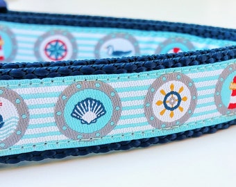 Beach Dog - Dog Collar / Handmade / Adjustable / Pet Accessories / Nautical