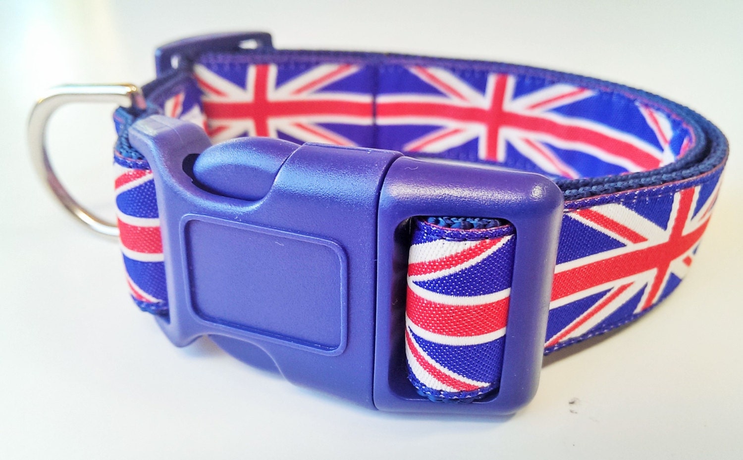 union jack bow tie dog collar