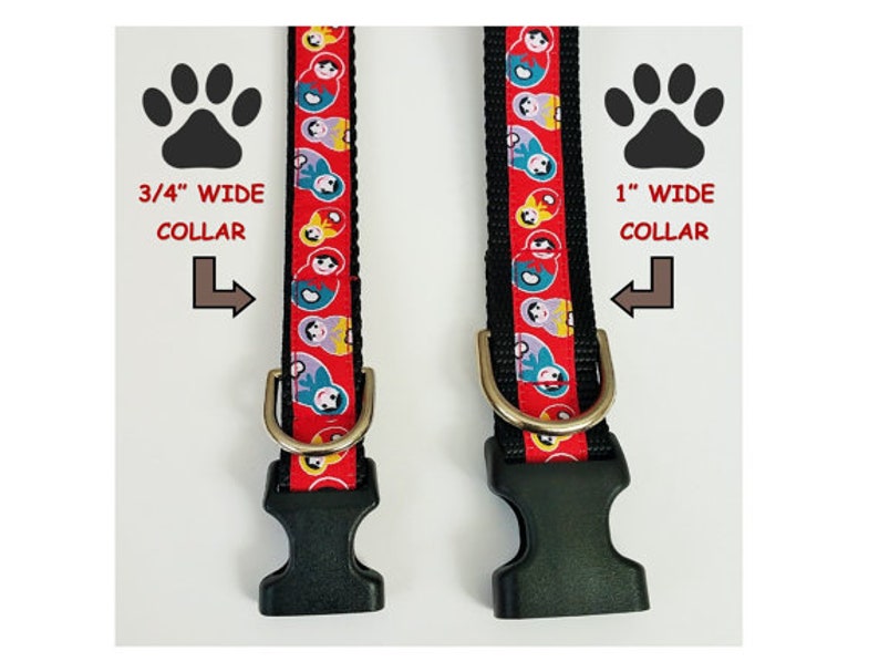 Oh dear I'm in love Dog Collar / Adjustable / Deer / Hearts / Love / Small dog collar / Large dog collar / In Love / Woodland image 3