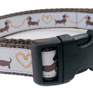 Longback Love Dog Collar / Dachshund Dog Collar / Adjustable / Dachshund Collar / Weiner Dog / Small Dog Collar / Dog Collar / Sausage image 5