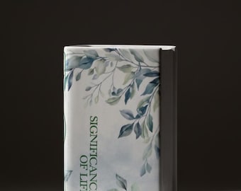 Floral Ceramic Book Vase – White Decorative Flower Home Accent